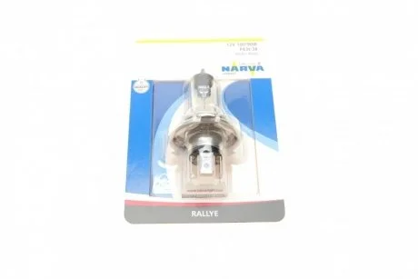 Автолампа H4 12V 100/90W P43t Rallye (блистер/1шт) NARVA 489014000