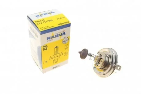 Автолампа H4 24V 75/70W P45t Rallye NARVA 488943000