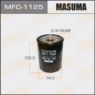 Фильтр масляный Toyota FJ Cruiser (06-09), Land Cruiser (-12), Land Cruiser Prado (05-09), Sequoia (00-09) 4.0, 4.7 MASUMA MFC1125 (фото 1)