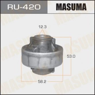 Сайлентблок переднего нижнего рычага задний Nissan Micra (02-10), Note (05-12), Tida (04-12) MASUMA RU420 (фото 1)