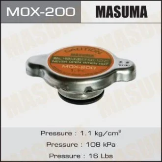 Кришка радіатора Mitsubishi/ Subaru/ Toyota 1.1 bar (MOX-200) MASUMA MOX200