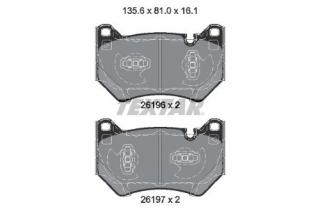 Колодки тормозные (передние) Audi Q5 19- (Brembo) TEXTAR 2619601