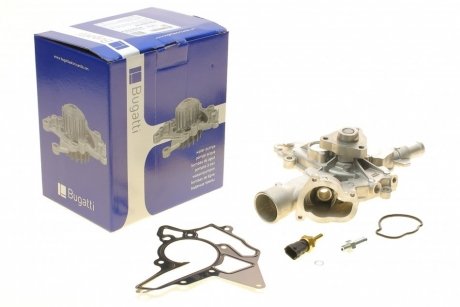 Помпа води Opel Astra G/H/Corsa C/D 1.2 16V/1.4 00-14/Combo 1.4 16V 05- (B/B) (8лоп) (с датчиком t) Bugatti PA10318