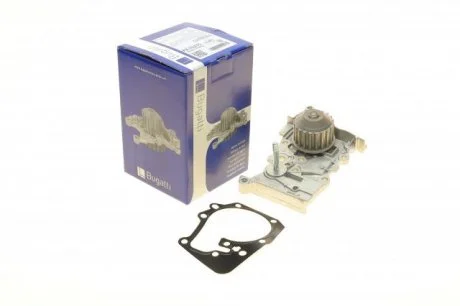 Помпа води Renault Clio/Megane/Scenic/Kangoo/Laguna 1.4/1.6i 01-/Nissan Kubistar 03-09 (R/B)(8 лоп) Bugatti PA10235