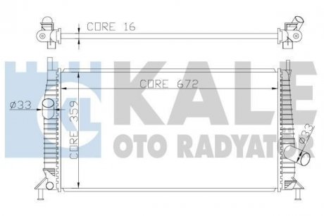 KALE VOLVO Радиатор охлаждения C30/70,S40 II,V50,Ford C-Max,Focus II,Mazda 3 1.3/2.0 03- Kale oto radyator 356300