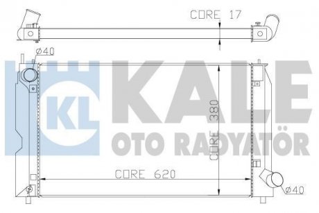 KALE TOYOTA Радиатор охлаждения Avensis,Corolla 1.4/2.0 D-4D 02- Kale oto radyator 342205