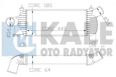 Інтеркулер Nissan Navara (07-), Pathfinder (05-) 2.5 dCi Kale oto radyator 342355