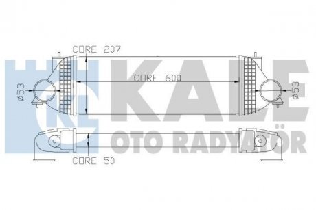 KALE SUZUKI Интеркулер Grand Vitara II 1.9DDiS 05- Kale oto radyator 342365