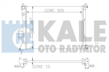 KALE HYUNDAI Радиатор охлаждения i20 1.2/1.6 08- Kale oto radyator 358600