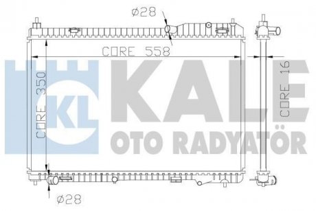 KALE FORD Радиатор охлаждения Fiesta VI 1.4 08- Kale oto radyator 356000