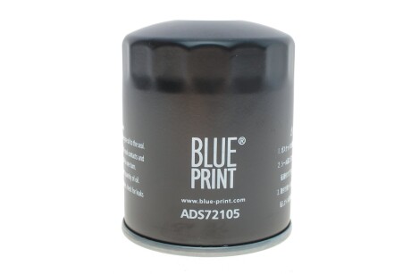 OIL FILTER Фильтр масла SUBARU 2.0D BLUE PRINT ADS72105