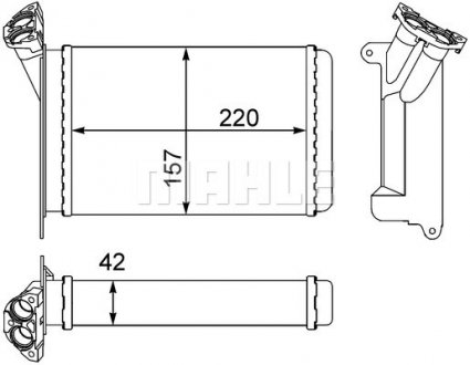 Радіатор пічки E30 1.6-2.7 82-94 MAHLE MAHLE / KNECHT AH 95 000S