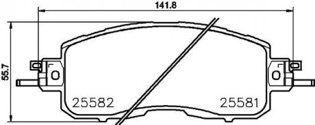 Колодки гальмівні дискові передние Nissan Teana 2.5 (13-) Nisshinbo NP2040