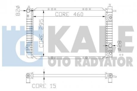 KALE DAEWOO Радиатор охлаждения Matiz 0.8 98- (АКПП) Kale oto radyator 342260