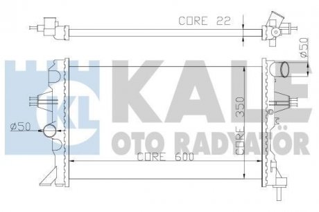 KALE OPEL Радиатор охлаждения Astra G,Zafira 1.4/2.2 Kale oto radyator 363500