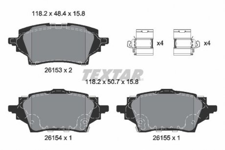 Тормозные колодки (задние) Suzuki Swace/Toyota C-HR/Corolla 19- (TRW) Q+ TEXTAR 2615301