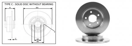 Диск тормозной, лев/прав, задн (кратно2шт) FORD FOCUS II универсал (DA_) (07/04-09/12) APPLUS APLUS 61318AP