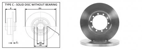 Диск гальмівний APLUS 61489AP
