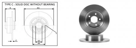 Диск гальмівний APLUS 61450AP
