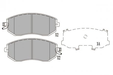 Колодки гальмівні (передні) Subaru BRZ/Forester/Impreza/Legacy/Outback/XV/Toyota GT 86 1.5-2.5 08- KAVO KBP-8025