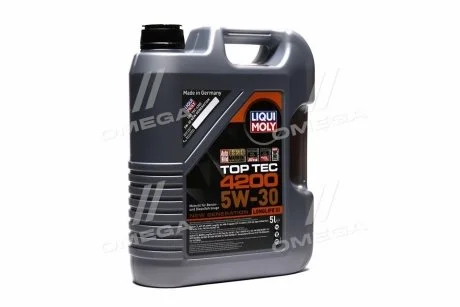 Олива моторна Liqui Moly TOP TEC 4200 5W-30 API SM/CF ACEA A3-04/B4-04/C3-04 (Каністра 5л) LIQUI MOLY 7661/8973