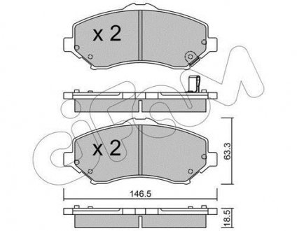 CHRYSLER Тормозные колодки передн.Grand Voyager,Dodge Nitro,Cherokee 07- CIFAM 822-862-1