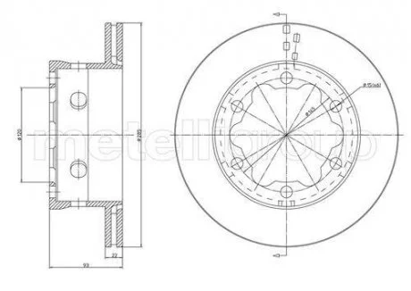 Гальмівний диск зад. Sprinter/LT 95-06 (спарка) CIFAM 800-645