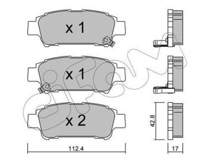 TOYOTA Тормозные колодки задн. Avensis Verso 01-, Previa 00- CIFAM 822-428-0