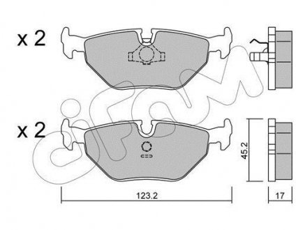 BMW Тормозные колодки задн.E36 318I-328I 94-,E34/32 CIFAM 822-125-0