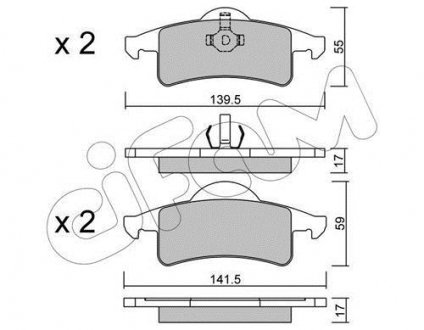 JEEP Тормозные колодки задн.Grand Cherokee 98- CIFAM 822-526-0
