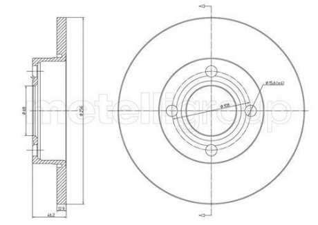 VW Диск тормозной передн.Audi 80,100 76-91 CIFAM 800-062