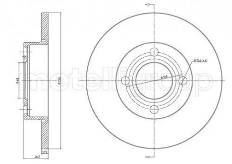 Гальмівний диск перед. Audi 100/80 (83-91) CIFAM 800-062
