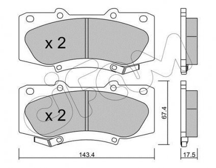 TOYOTA Тормозные колодки передн.Hilux 05- CIFAM 822-937-0