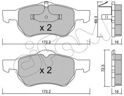 Тормозные колодки пер. Voyager 96-2007 CIFAM 822-523-0