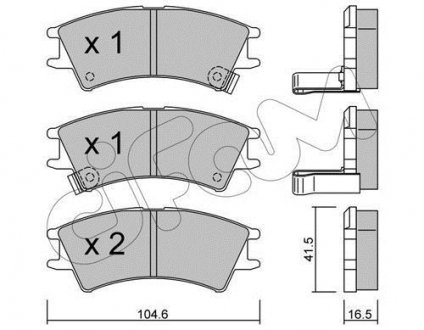 HYUNDAI Тормозные колодки Atos 98- CIFAM 822-361-0 (фото 1)