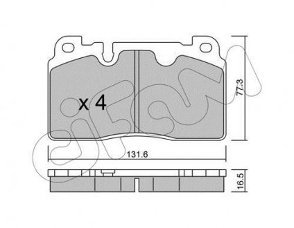 Тормозные кол. пер. AUDI Q5 12- CIFAM 822-979-0