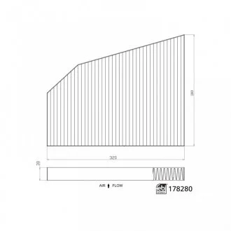 Змінний фільтруючий елемент повітряного фільтра салону FEBI BILSTEIN 178280