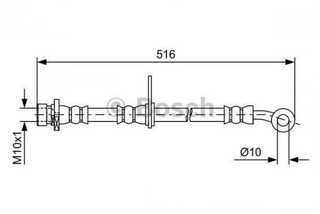 Шланг тормозной (передний) Honda Accord 08-(R) BOSCH 1 987 481 730