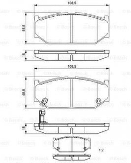 SUZUKI Тормозные колодки передн.Swift III 05- BOSCH 0986495308