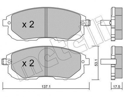 Колодки тормозные (передние) Nissan Juke/Pulsar/Tiida 07- Metelli 22-0876-1