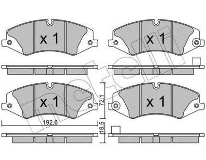 Колодки гальмівні (передні) Land Rover Discovery IV/V 09-/Range Rover III/IV/Sport I/II 06- Metelli 22-0836-6