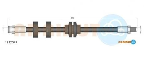 FIAT Шланг тормозной DOBLO Multijet 05- ADRIAUTO 11.1256.1