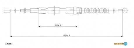 Трос зупиночних гальм ADRIAUTO 55.0219.1
