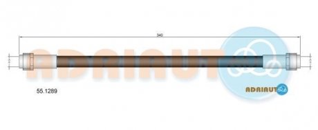 VW Шланг торм. задн. AMAROK 10- ADRIAUTO 55.1289