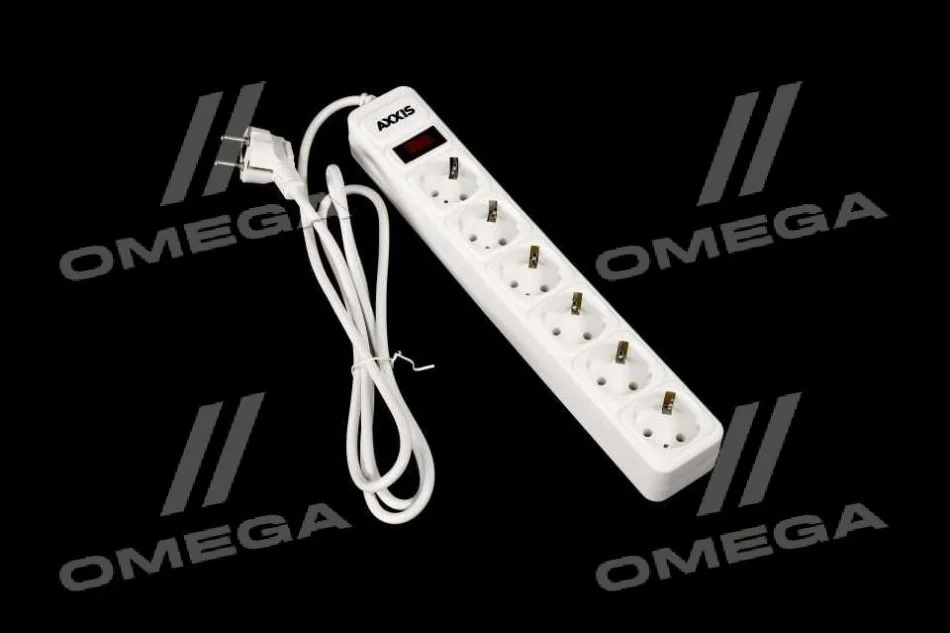 Мережевий фільтр, подовжувач Optima Base 6 1,8m WHITE провід 3*0,75мм2<AXXIS> AXXIS Польша Ax-1261 (фото 1)