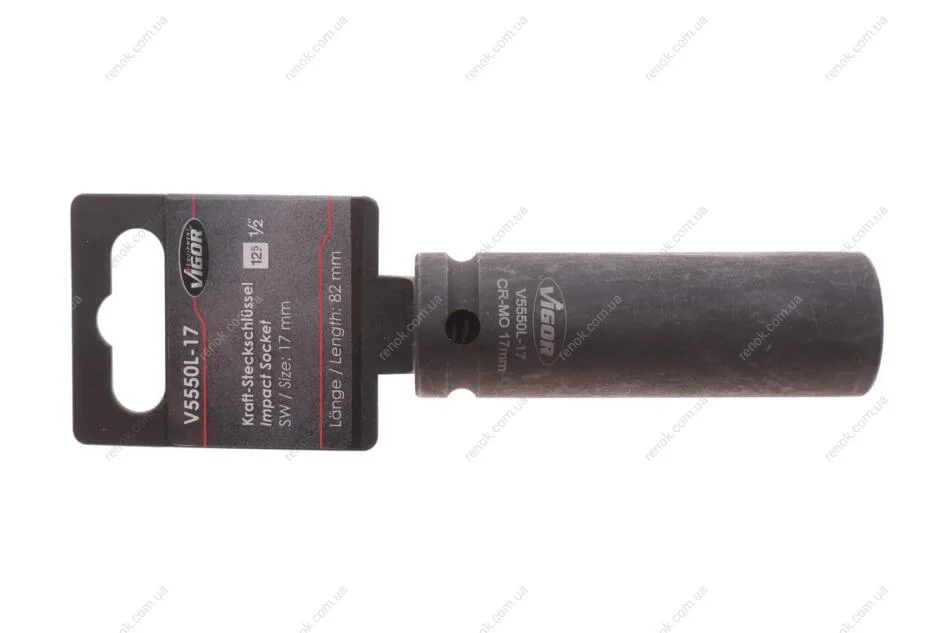 Головка ударная HEX (1/2", 17мм) L Vigor V5550L-17 (фото 1)