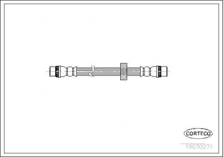 Шланг тормозной (задний) Renault Trafic/Opel Vivaro 01- (210mm) CORTECO 19030271