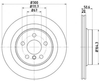 Диск тормозной (задний) BMW 1 (F40)/2 (F45)/X1 (F48) 13-(300x20) PRO TEXTAR 92274503