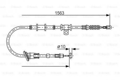 MITSUBISHI Трос ручного тормоза лев.Space Star 98- BOSCH 1987482064 (фото 1)