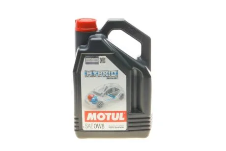 Олива 0W8 Hybrid (4L) (107155) (SAE J 300/ASTM D1298/ASTM D445/D4741/D2270) заміна на MOTUL 333407